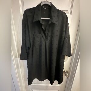 Black dotted swim cover up dress size 2x-3x